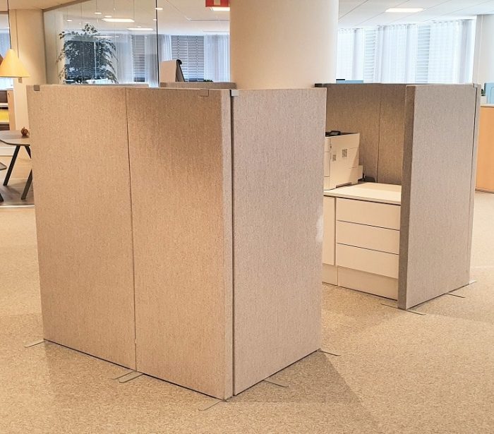 Textilbås med förvaring och pappersåtervinning