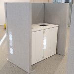 Textilbås med förvaring och pappersåtervinning